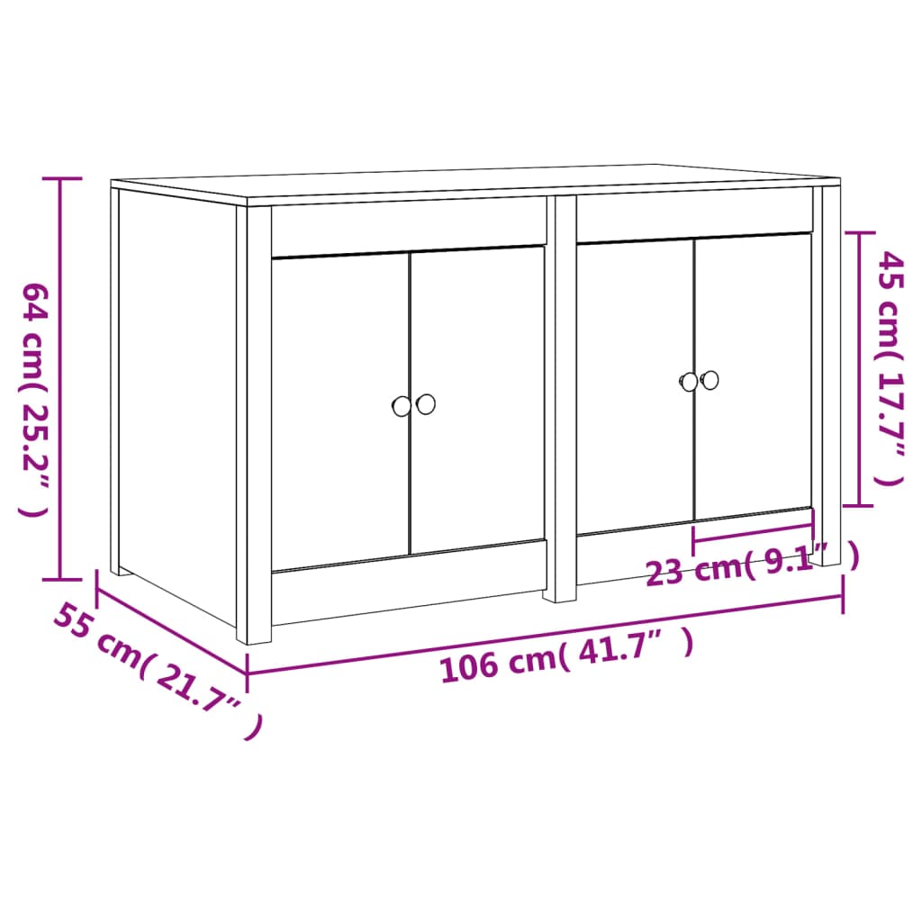 Outdoor-Küchenschrank MEPPEL 106x55x64 cm Massivholz Douglasie