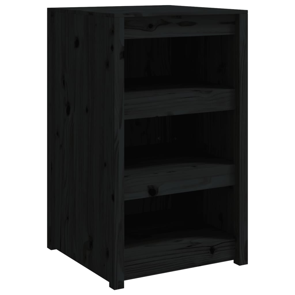Outdoor-Küchenschrank MEPPEL Schwarz 55x55x92 cm Massivholz Kiefer