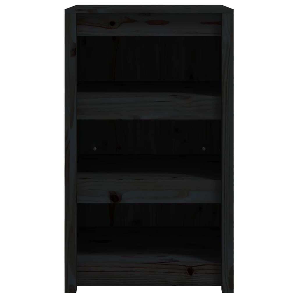 Outdoor-Küchenschrank MEPPEL Schwarz 55x55x92 cm Massivholz Kiefer