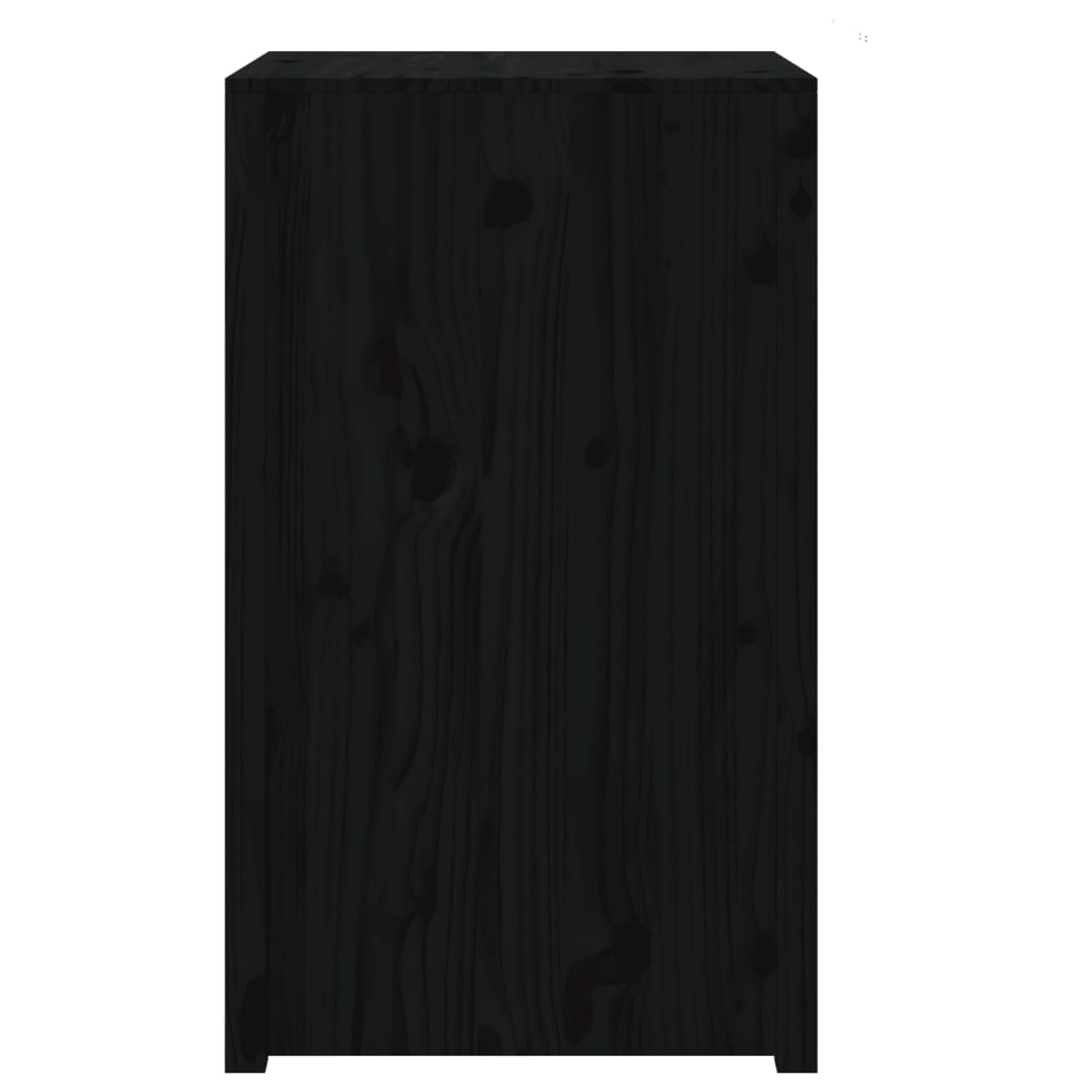 Outdoor-Küchenschrank MEPPEL Schwarz 55x55x92 cm Massivholz Kiefer