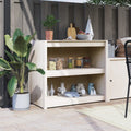 Outdoor-Küchenschrank MEPPEL Weiß 106x55x92 cm Massivholz Kiefer