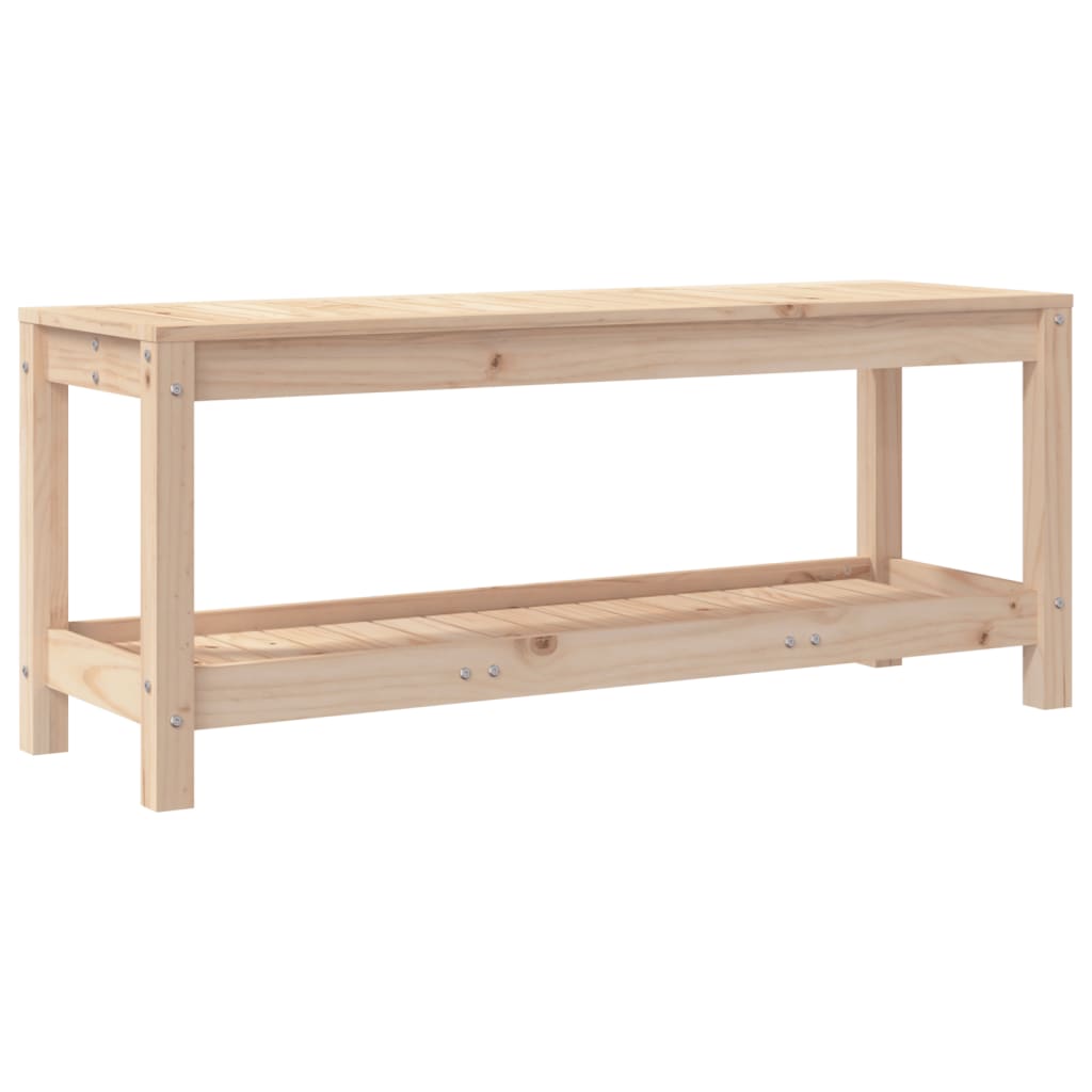 Gartenbank 108x35x45 cm Massivholz Kiefer