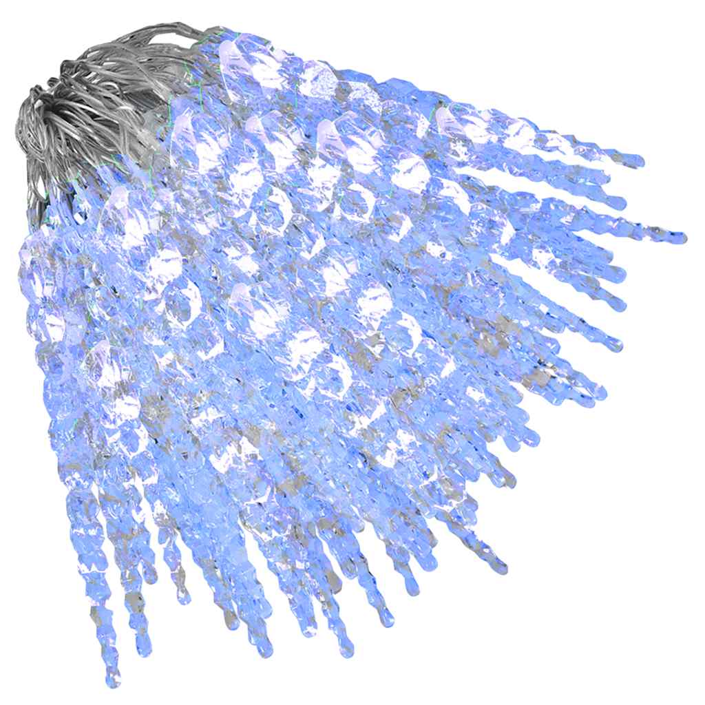 Eiszapfen-Lichterkette 200 LEDs Blau 20 m Acryl PVC