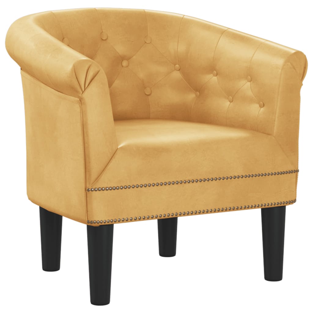 Clubsessel Gold Kunstleder