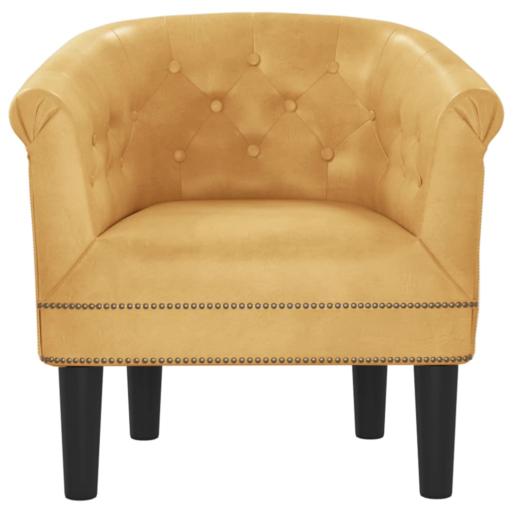 Clubsessel Gold Kunstleder
