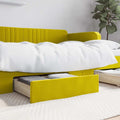 Bettschubladen 2 Stk. Gelb Holzwerkstoff und Samt