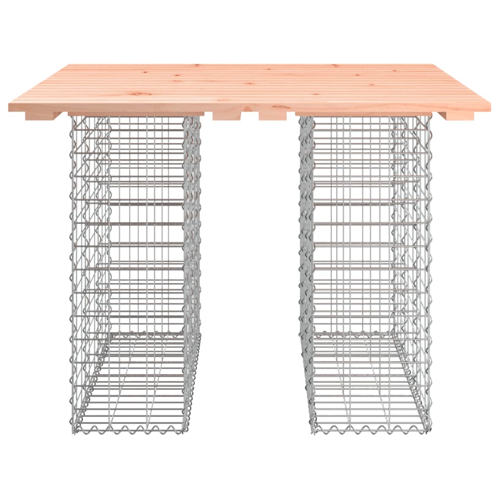 Gartentisch aus Gabionen 100x102x72 cm Massivholz Douglasie