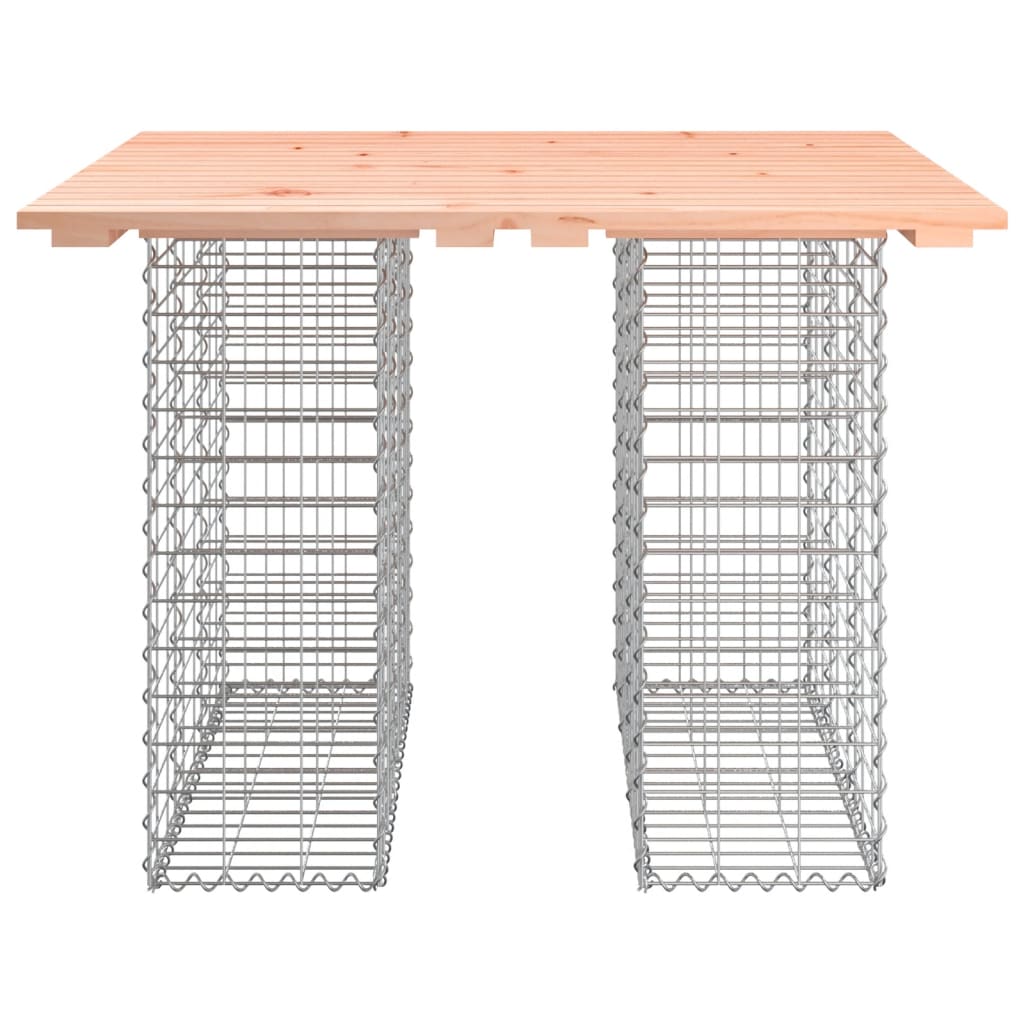 Gartentisch aus Gabionen 100x102x72 cm Massivholz Douglasie