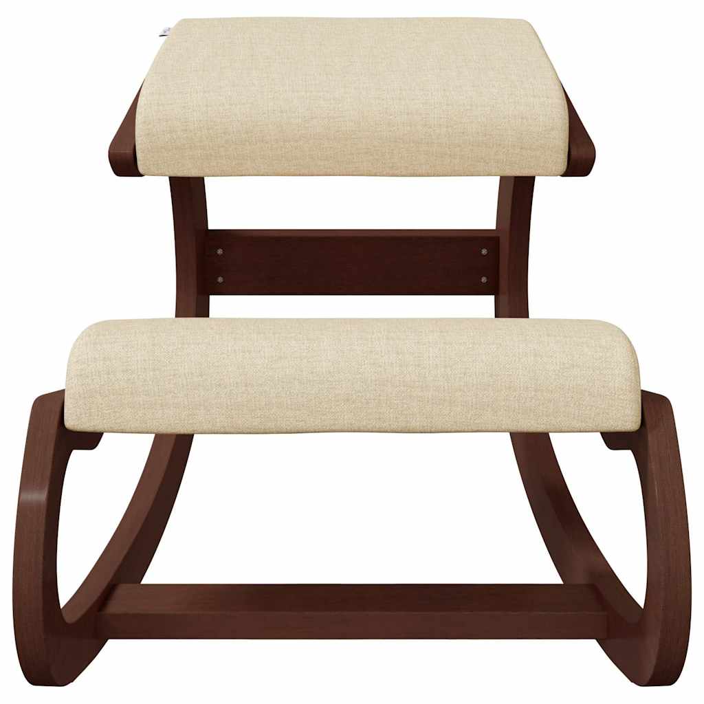 Kniestuhl Creme 55x84x55 cm Birkensperrholz