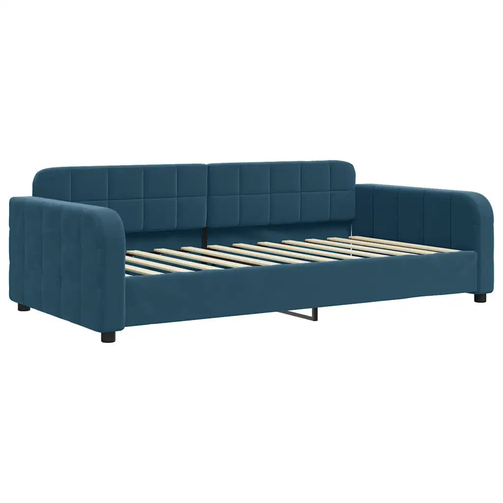 Tagesbett mit Matratze aus Samt 90 × 200 cm