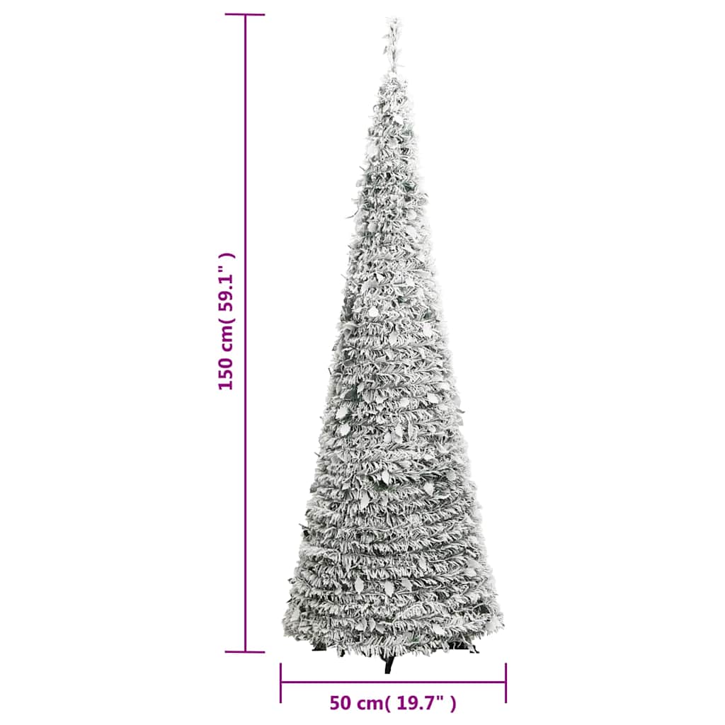 Pop-Up-Weihnachtsbaum Künstlich Beschneit 100 LEDs 150 cm