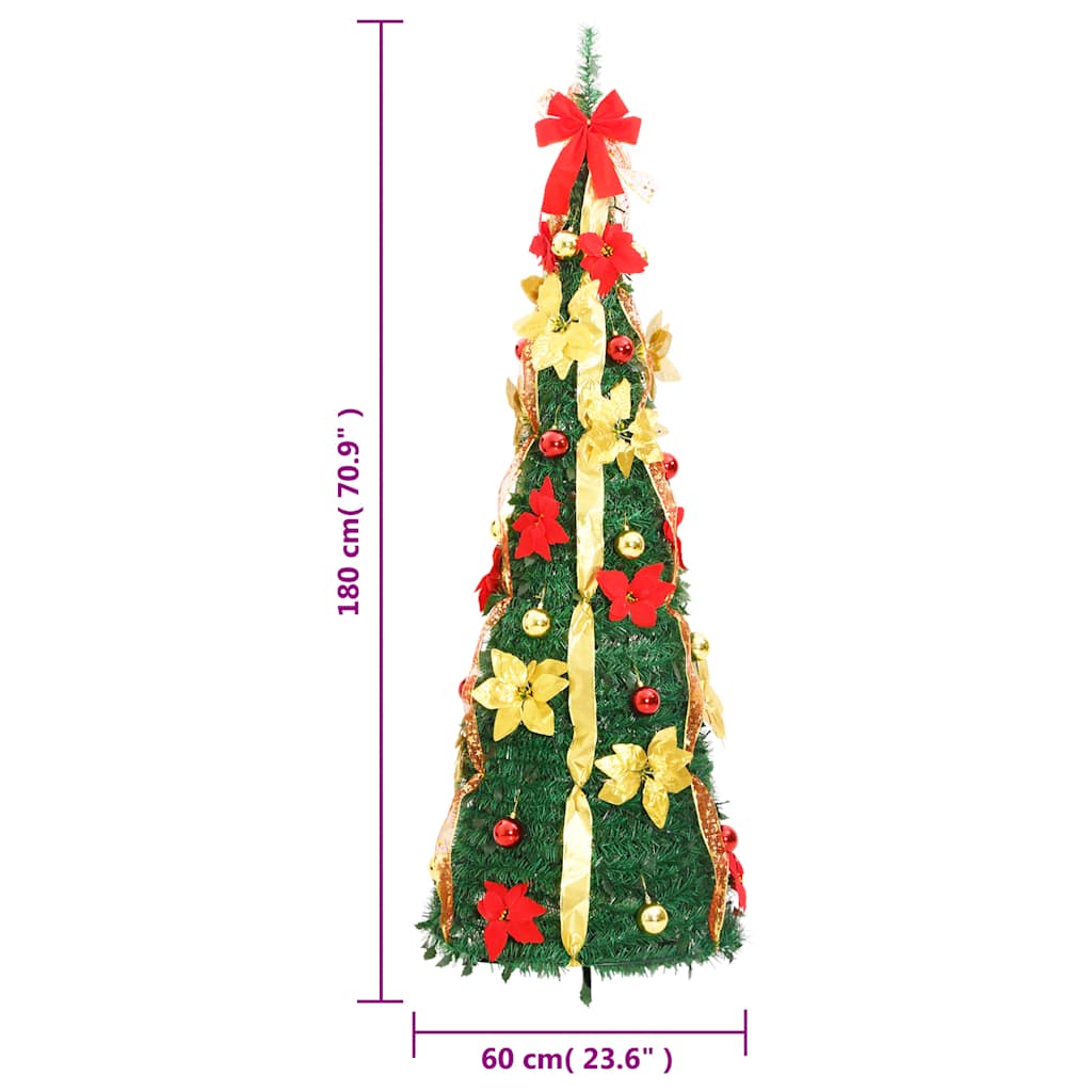 Pop-Up-Weihnachtsbaum Künstlich 150 LEDs Grün 180 cm