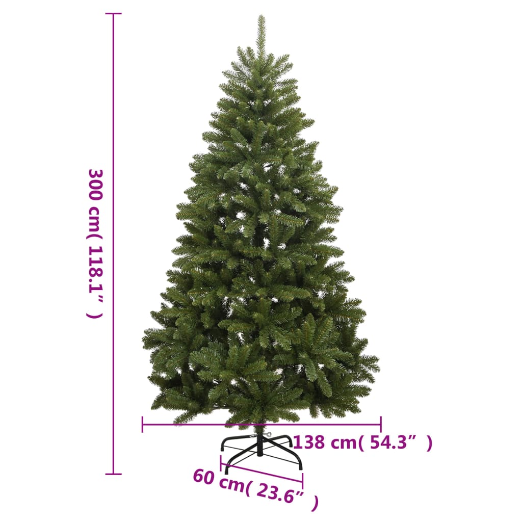 Künstlicher Weihnachtsbaum Klappbar mit Ständer Grün 300 cm