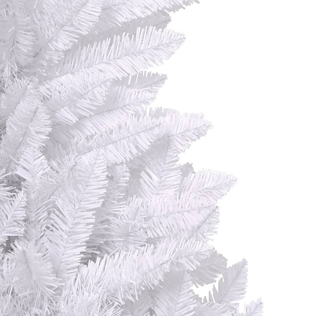 Künstlicher Weihnachtsbaum Klappbar mit Ständer Weiß 210 cm