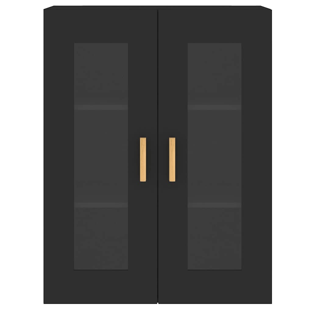 Wandschränke 2 Stk. Schwarz Holzwerkstoff