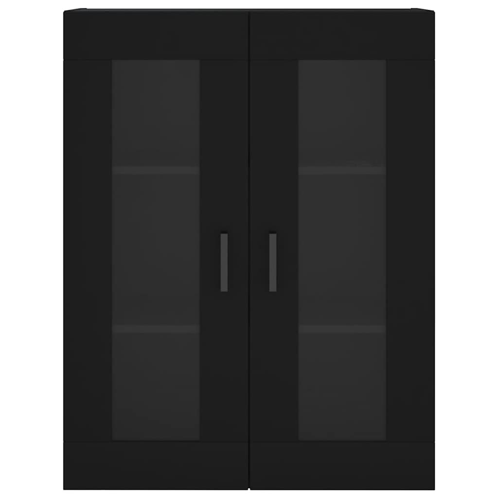 Wandschränke 2 Stk. Schwarz Holzwerkstoff