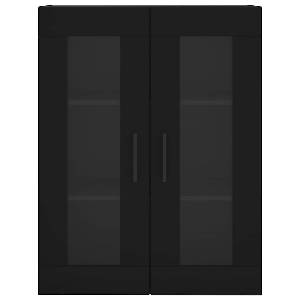 Wandschränke 2 Stk. Schwarz Holzwerkstoff