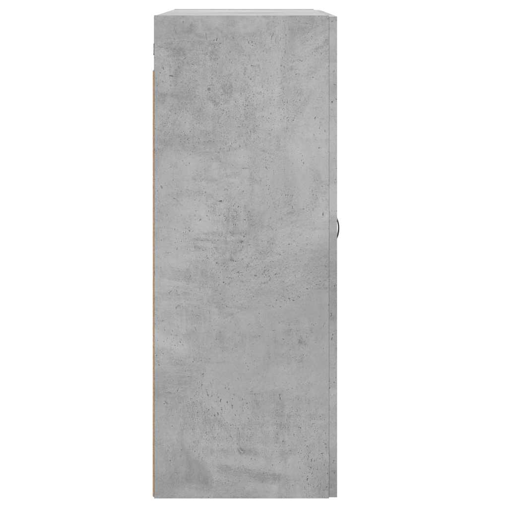 Wandschränke 2 Stk. Betongrau Holzwerkstoff