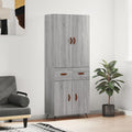 Highboard Grau Sonoma 69,5x34x180 cm Holzwerkstoff