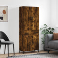 Highboard Räuchereiche 69,5x34x180 cm Holzwerkstoff