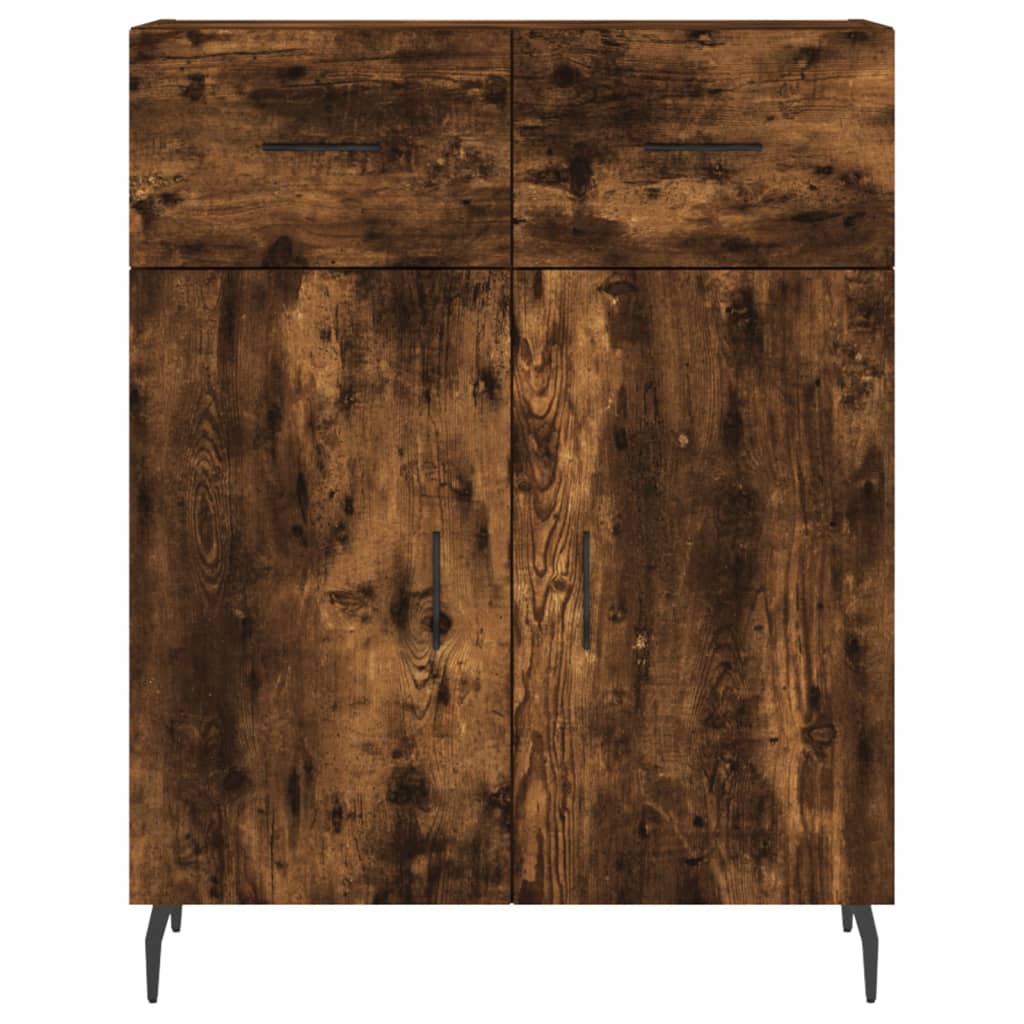 Highboard Räuchereiche 69,5x34x180 cm Holzwerkstoff