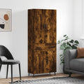 Highboard Räuchereiche 69,5x34x180 cm Holzwerkstoff