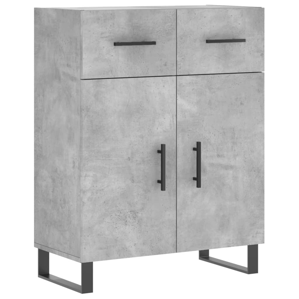 Highboard Betongrau 69,5x34x180 cm Holzwerkstoff