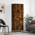Highboard Räuchereiche 69,5x34x180 cm Holzwerkstoff