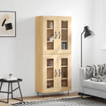 Highboard Sonoma-Eiche 69,5x34x180 cm Holzwerkstoff