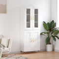 Highboard Weiß 69,5x34x180 cm Holzwerkstoff