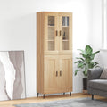 Highboard Sonoma-Eiche 69,5x34x180 cm Holzwerkstoff