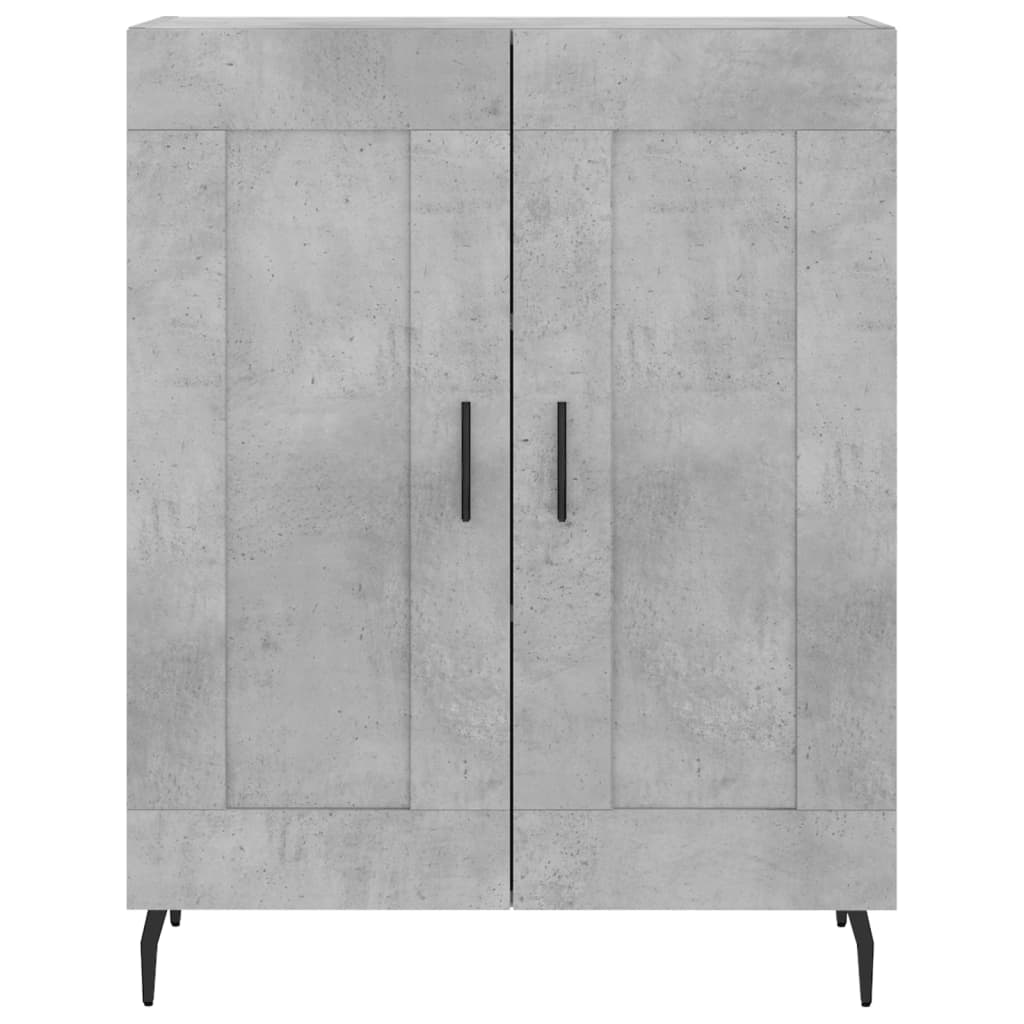 Highboard Betongrau 69,5x34x180 cm Holzwerkstoff