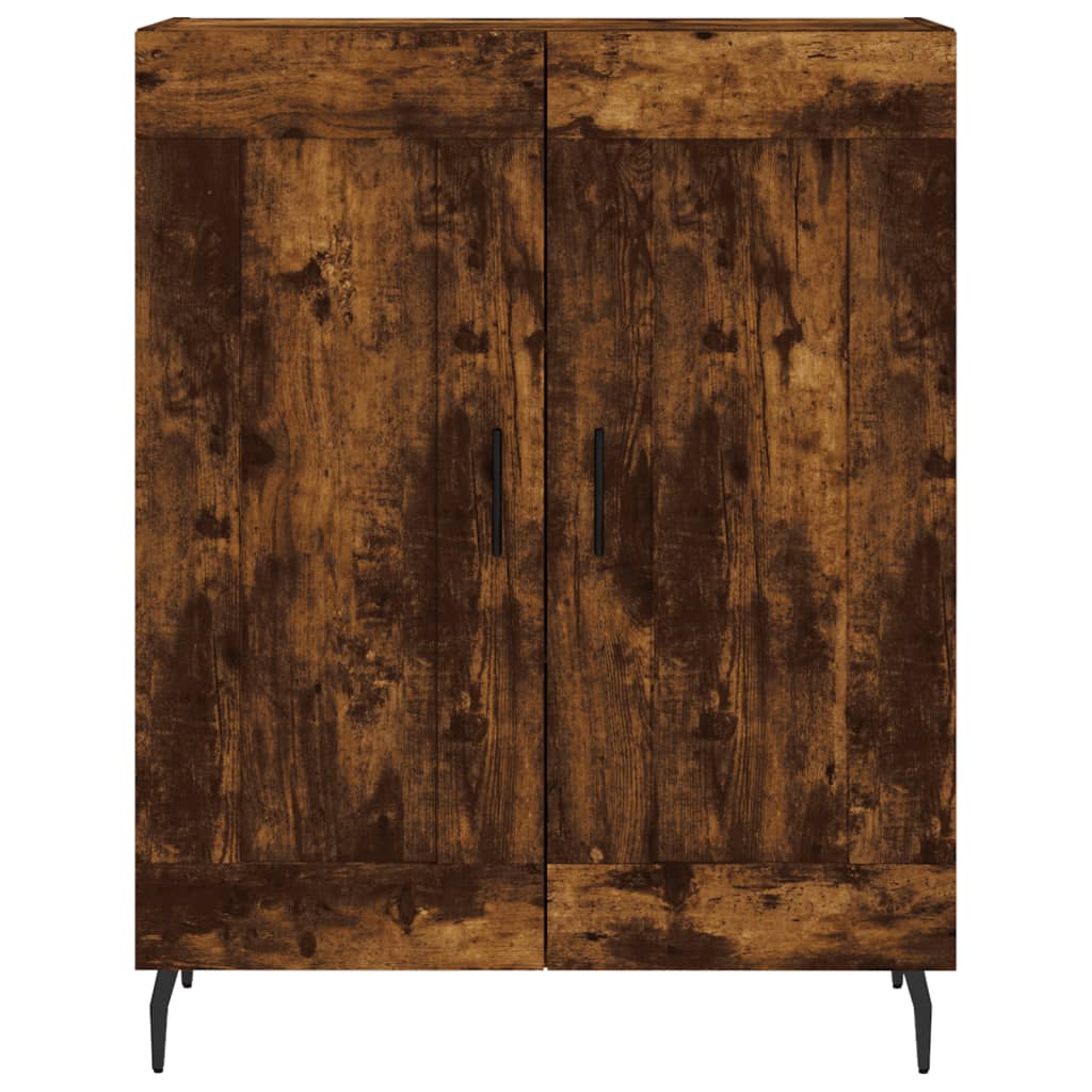 Highboard Räuchereiche 69,5x34x180 cm Holzwerkstoff
