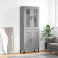 Highboard Grau Sonoma 69,5x34x180 cm Holzwerkstoff