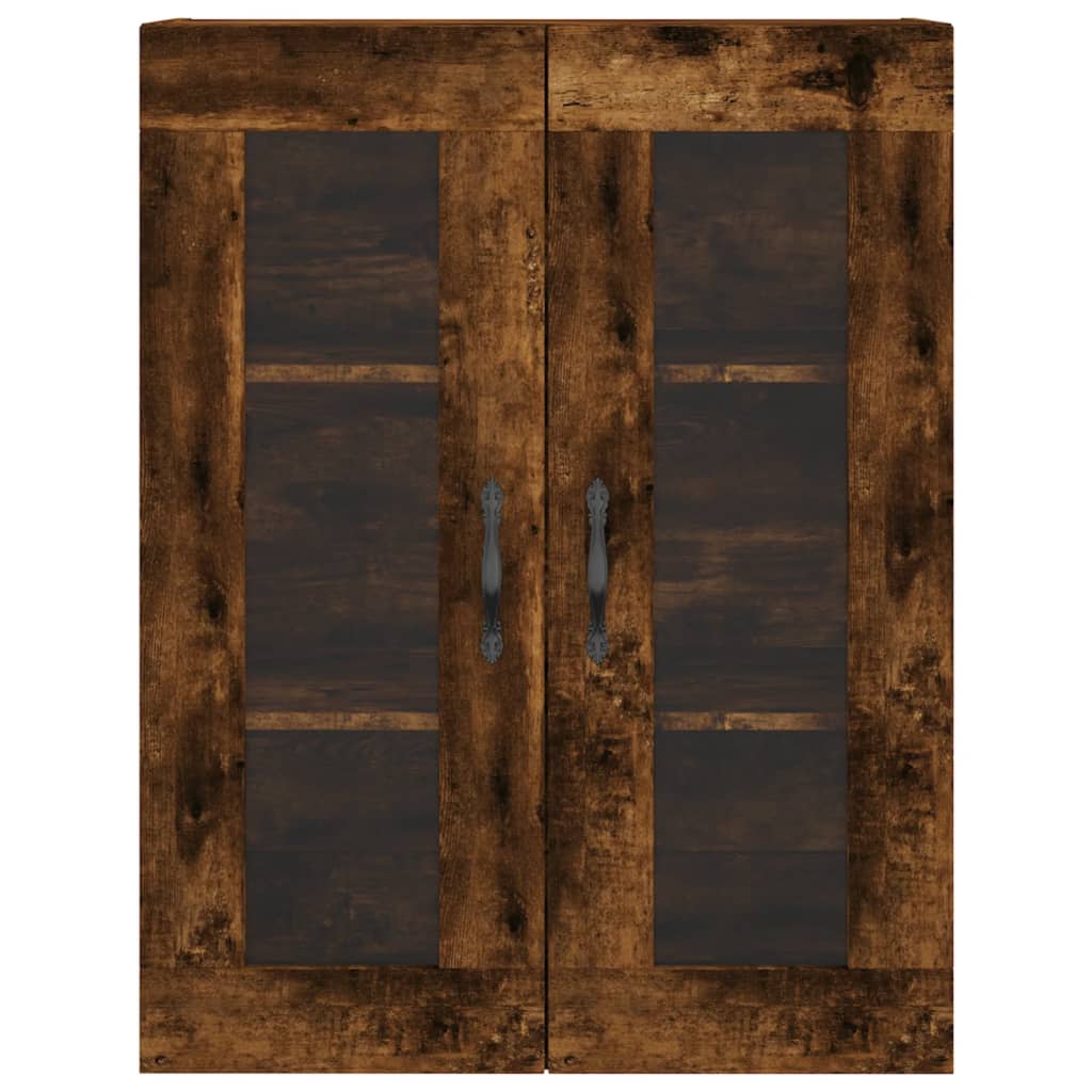Highboard Räuchereiche 69,5x34x180 cm Holzwerkstoff