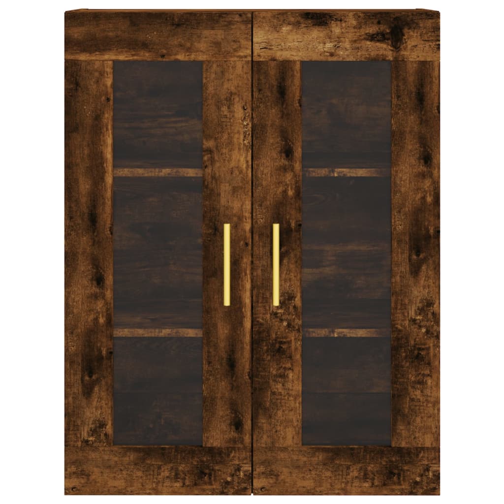 Highboard Räuchereiche 69,5x34x180 cm Holzwerkstoff