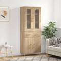 Highboard Sonoma-Eiche 69,5x34x180 cm Holzwerkstoff