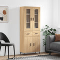 Highboard Sonoma-Eiche 69,5x34x180 cm Holzwerkstoff
