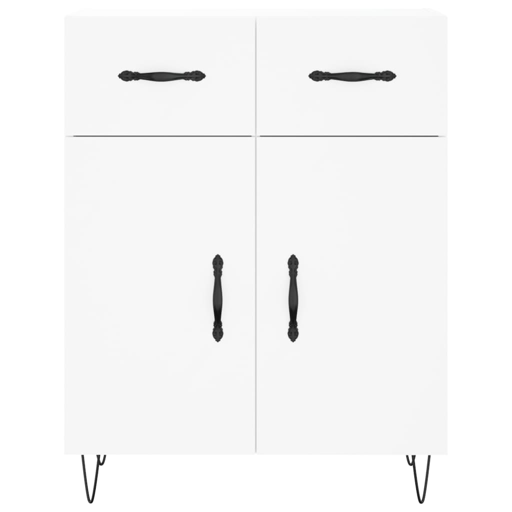 Highboard Weiß 69,5x34x180 cm Holzwerkstoff
