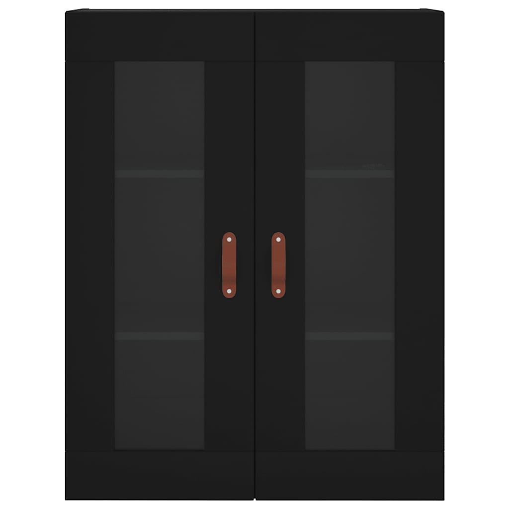 Highboard Schwarz 69,5x34x180 cm Holzwerkstoff