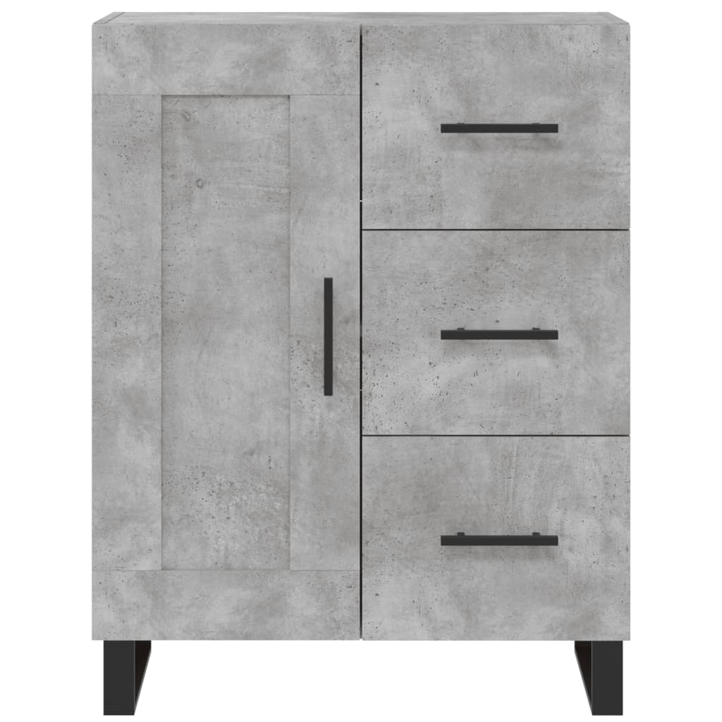 Highboard Betongrau 69,5x34x180 cm Holzwerkstoff
