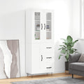 Highboard Weiß 69,5x34x180 cm Holzwerkstoff