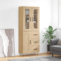 Highboard Sonoma-Eiche 69,5x34x180 cm Holzwerkstoff