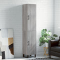 Highboard Grau Sonoma 34,5x34x180 cm Holzwerkstoff