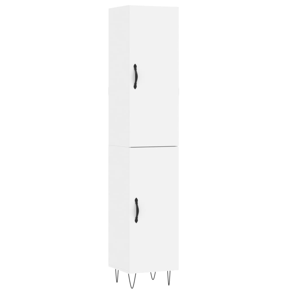 Highboard Weiß 34,5x34x180 cm Holzwerkstoff
