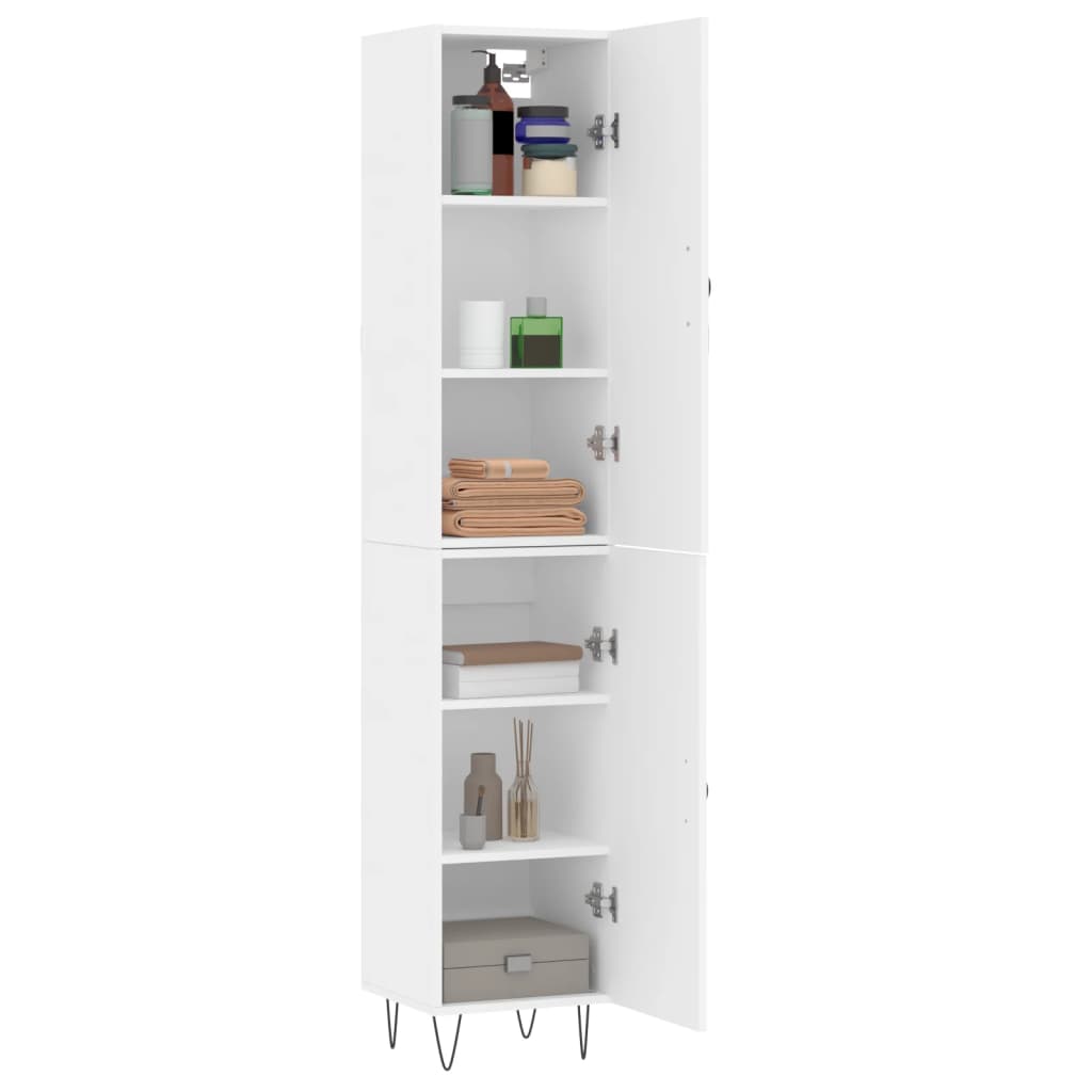 Highboard Weiß 34,5x34x180 cm Holzwerkstoff