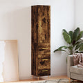 Highboard Räuchereiche 34,5x34x180 cm Holzwerkstoff