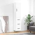 Highboard Weiß 34,5x34x180 cm Holzwerkstoff