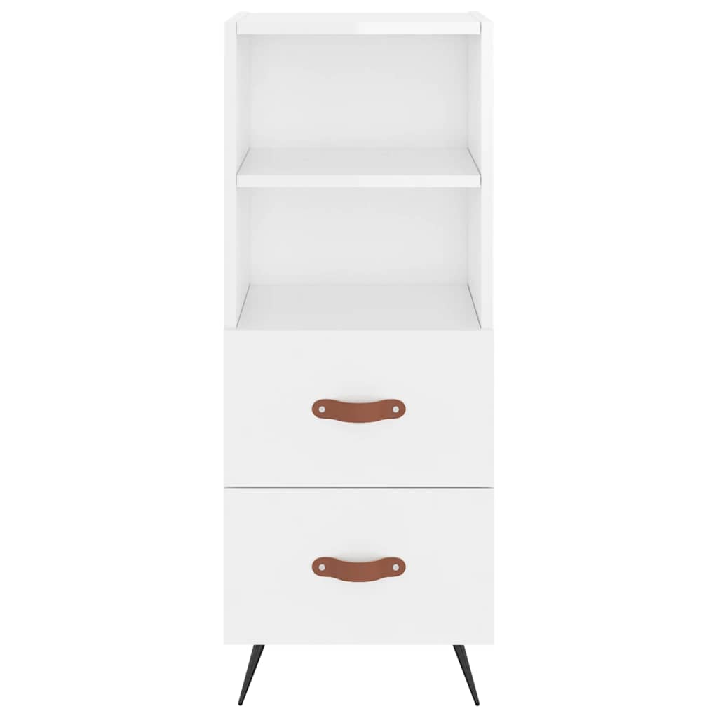Highboard Hochglanz-Weiß 34,5x34x180 cm Holzwerkstoff