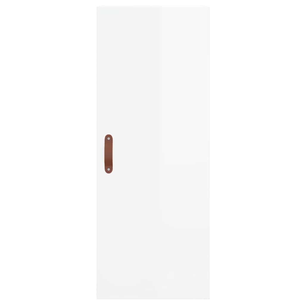Highboard Hochglanz-Weiß 34,5x34x180 cm Holzwerkstoff